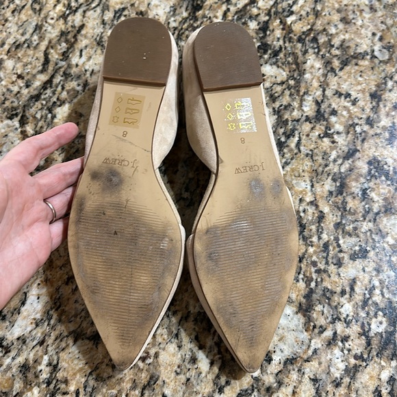 J Crew Tan Suede Pointed Toe D'Orsay Flats size 8 - Picture 15 of 16
